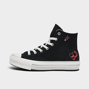 NWT Converse A09121C kids Ct As Eva Lift Platform Trainers Black Red US 6